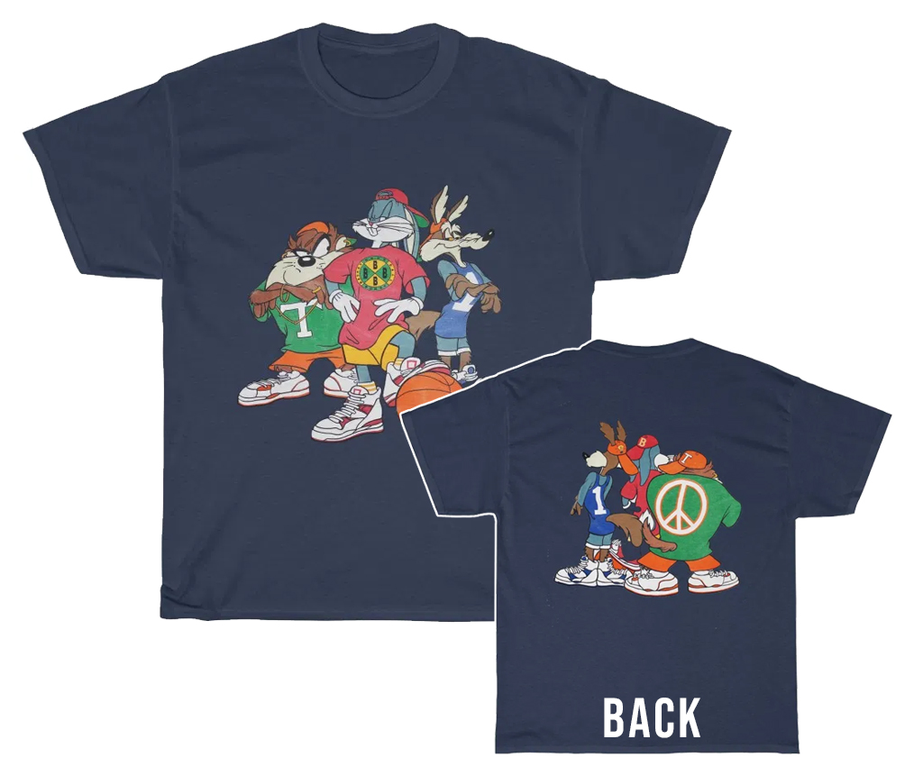 Looney Tunes Bugs Bunny Taz Wile E. Coyote Basketball T-Shirt ...
