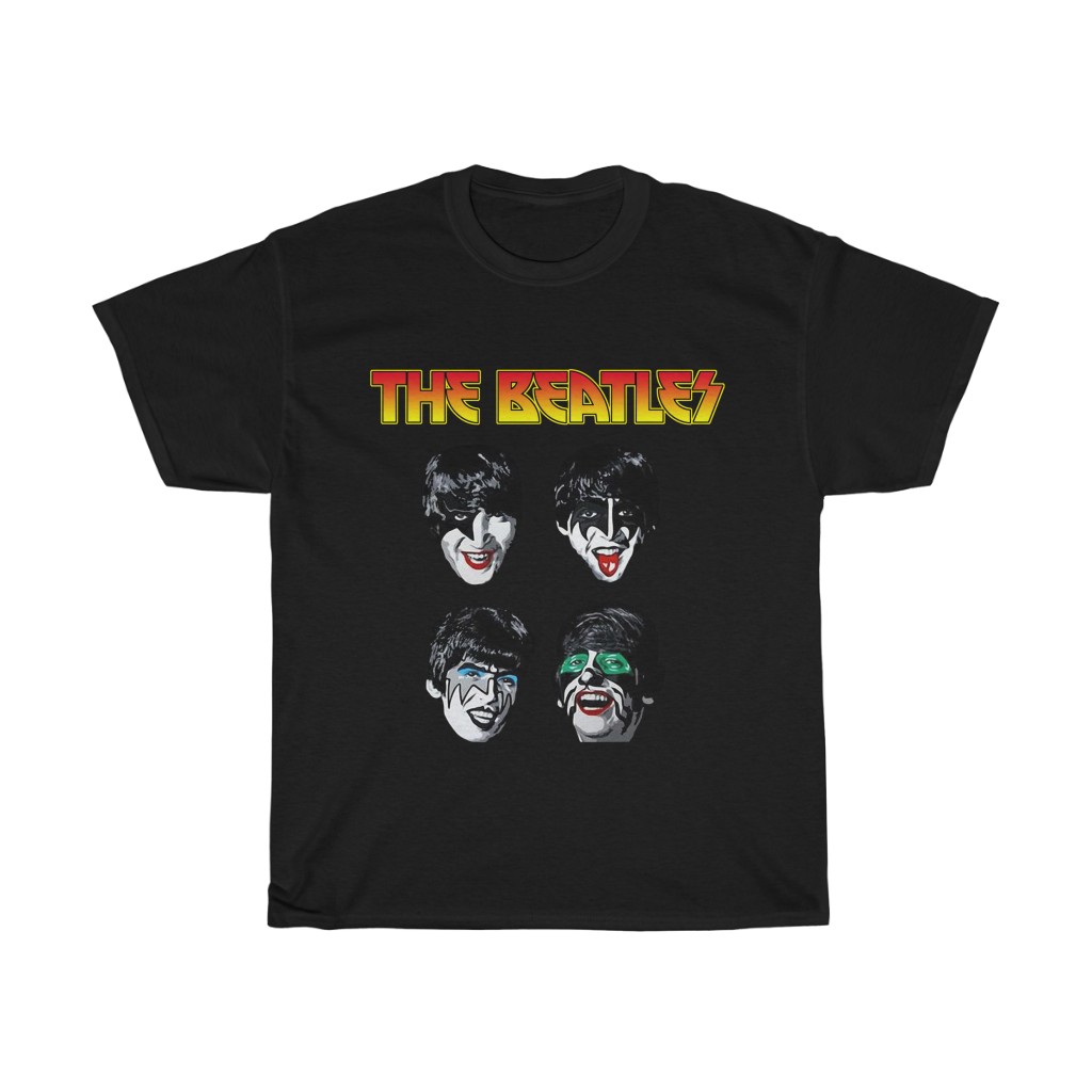 The Beatles with KISS Make Up T-Shirt