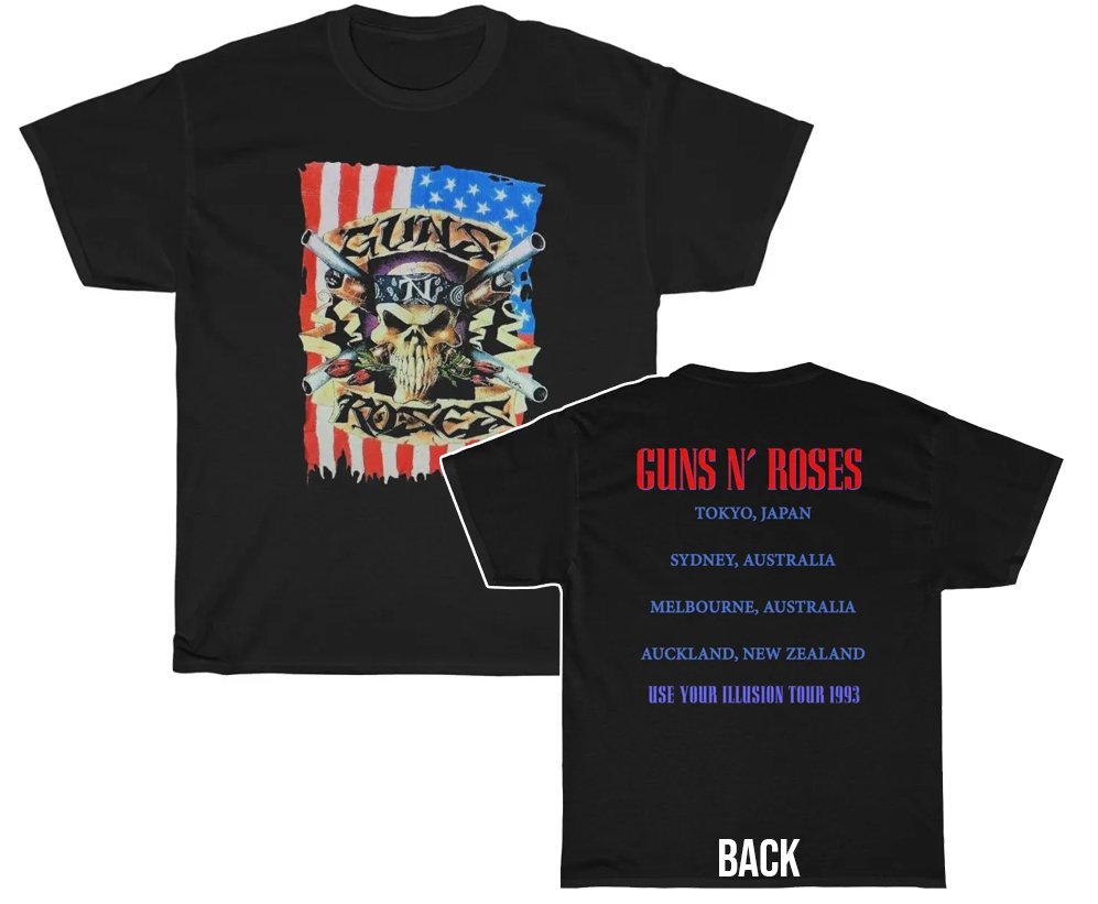 Guns 'N Roses 1993 Use Your Illusion World Tour Shirt - ReproTees