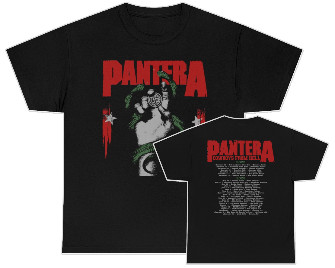 Pantera 2022 - 2023 World Tour Shirt - ReproTees - The Home of Vintage ...