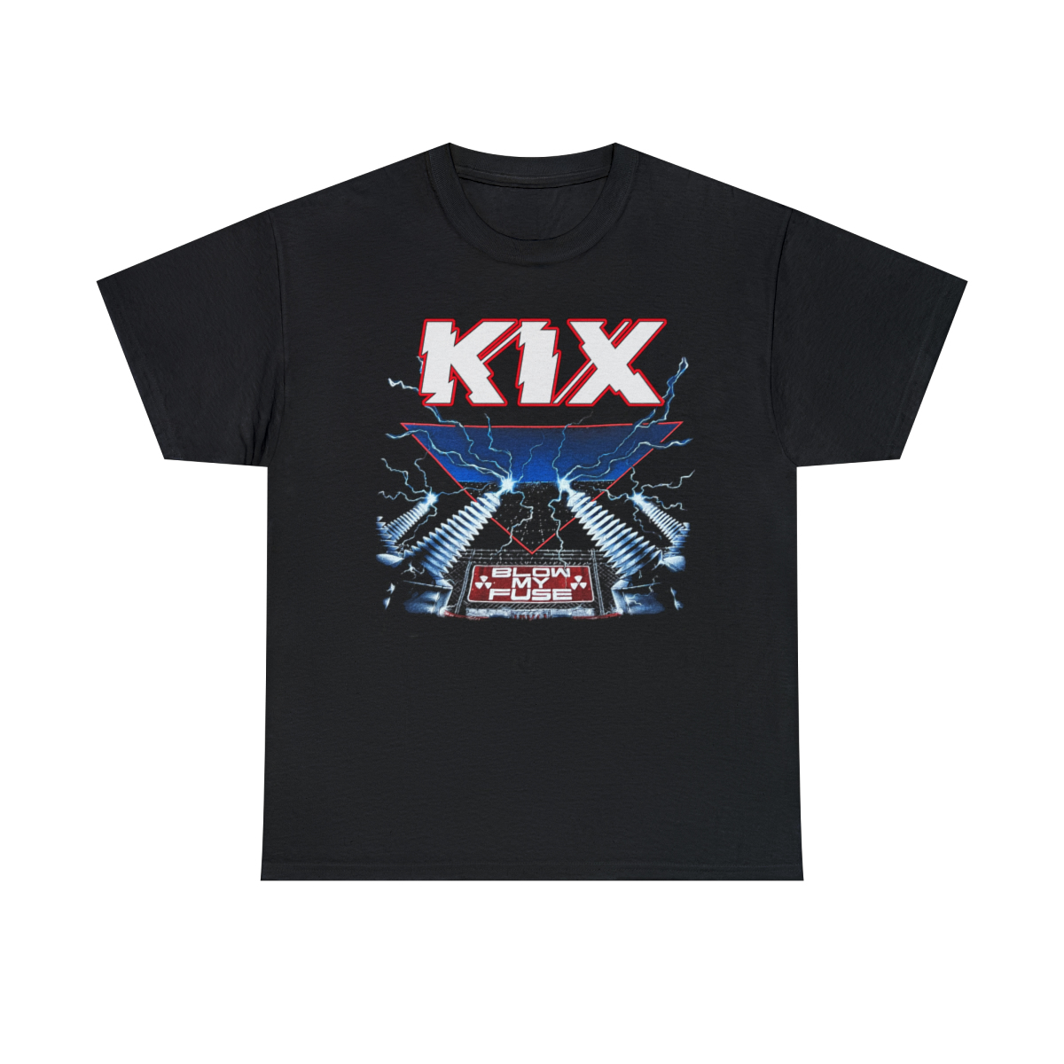 Kix Blow My Fuse 1989 T-shirt Gildan Reprint