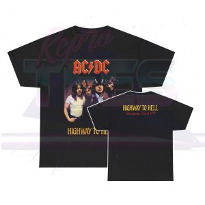 AC/DC 1979 Highway To Hell Album Cover Tour Shirt - Black, L