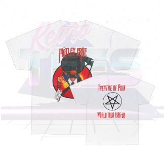 Motley Crue 1985 Theatre of Pain Era Allister Fiend With Scythe  and Pentagram Tour Shirt