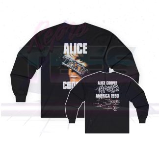 Alice Cooper 1990 Trashes America Long Sleeved Tour Shirt