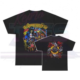 Guns N Roses Harley Parody Rock Roll Skulls Shirt