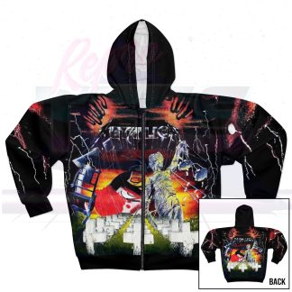 Metallica First 4 Albums All Over Print Zip Up Hooded Sweatshirt