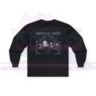 Motley Crue Tarot Cards With Pentagram Long Sleeved Shirt