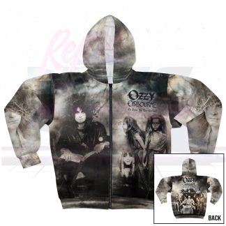 Ozzy Osbourne No Rest All Over Print Zip Up Hooded Sweatshirt
