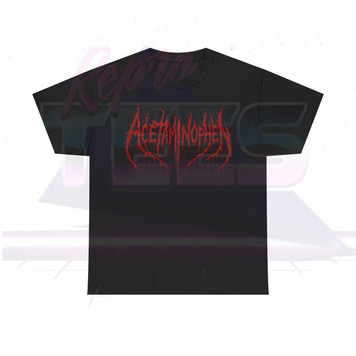 Acetaminophen Black Metal Logo Shirt