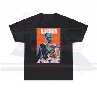 Frankenstein Half Skeleton With Flowers Shirt