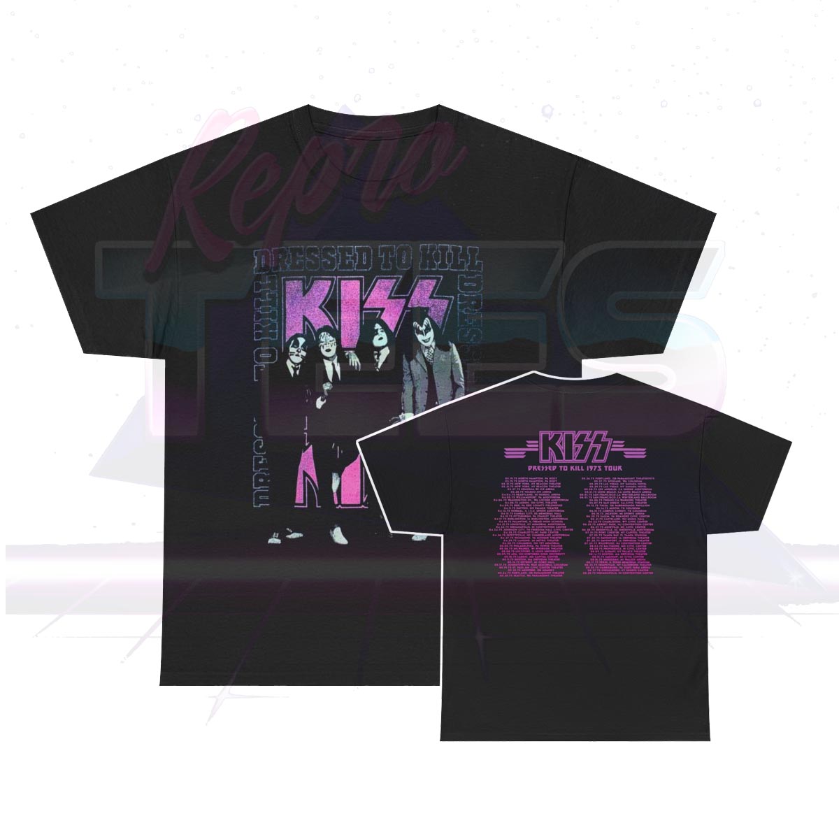 KISS Dressed To Kill Pink Tour Dates Shirt