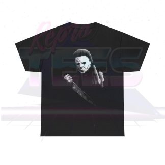 Michael Myers Flipping The Bird With Knife Shirt