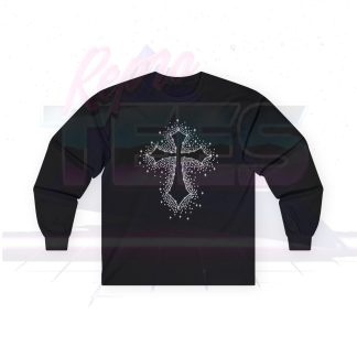 Ozzy Osbourne Inspire Rhinestone Cross Long Sleeved Shirt