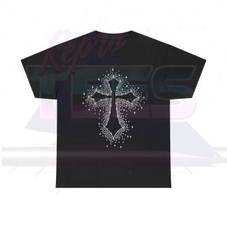 Ozzy Osbourne Inspired Rhinestone Cross Shirt