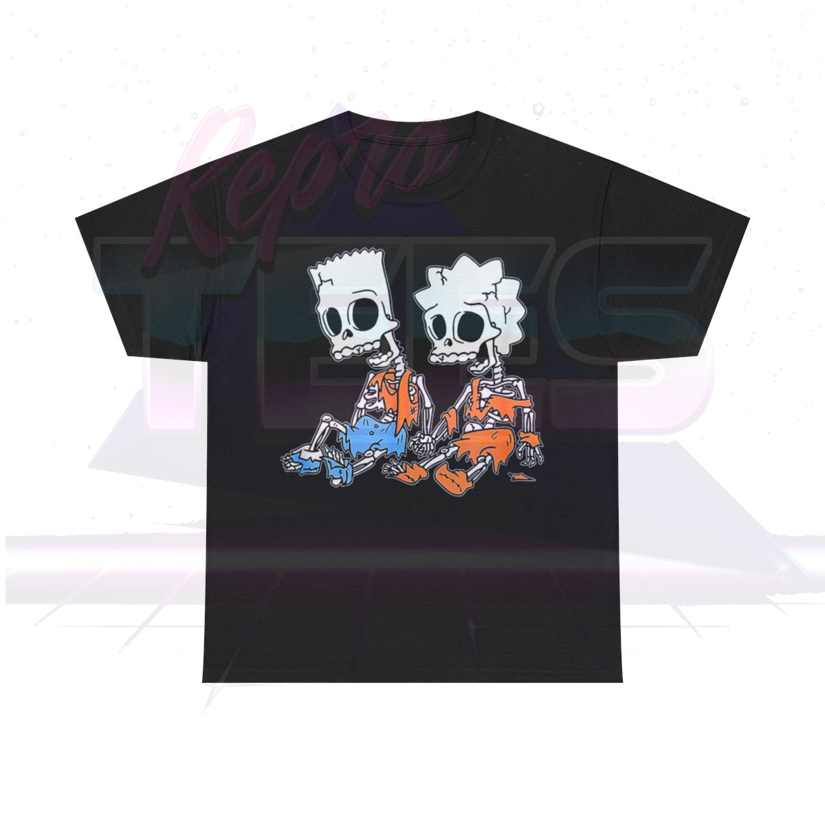 The Simpsons Bart & Lisa Skeletons Shirt