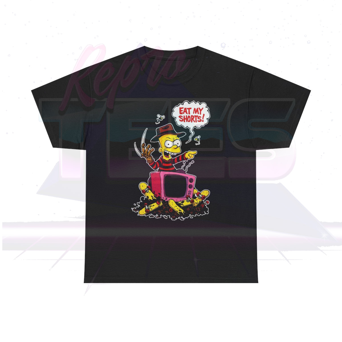 Bart Simpson Freddy Krueger Nightmare on Elm Street Parody Shirt