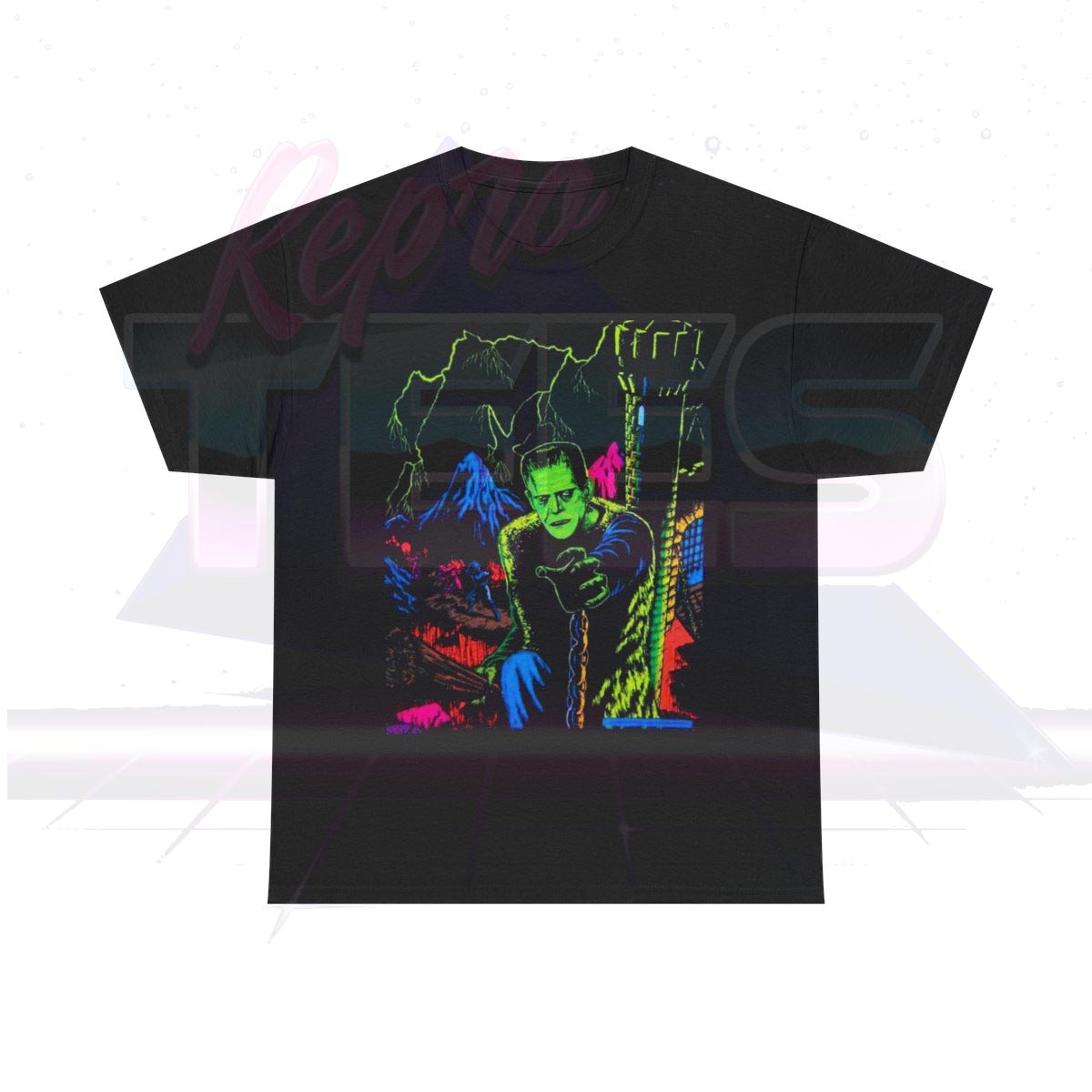 Frankenstein Neon Blacklight Poster Inspired Shirt