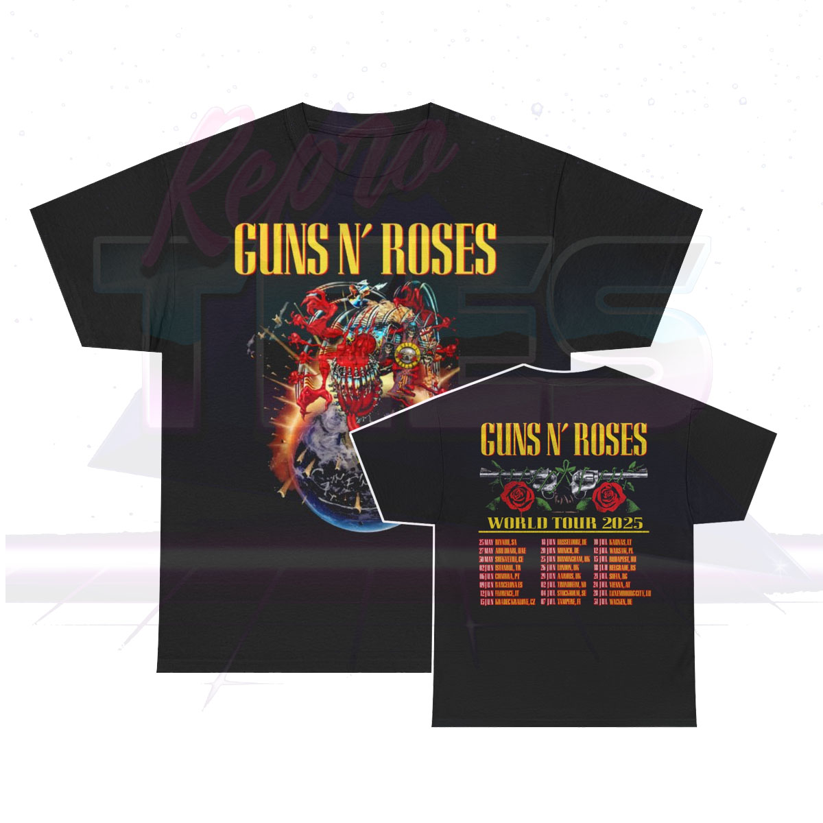 Guns N Roses 2025 Alternate Tour Shirt