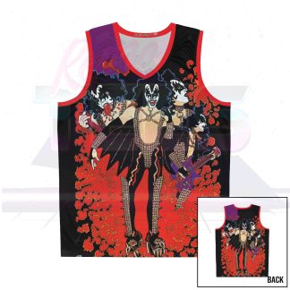 KISS Gene Simmons Solo Album Poster All Over Print Basketball Jersey