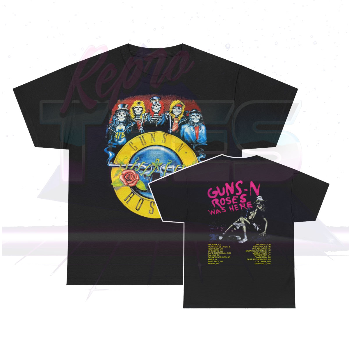 Guns N Roses Skeletons GNR Was Here Shirt