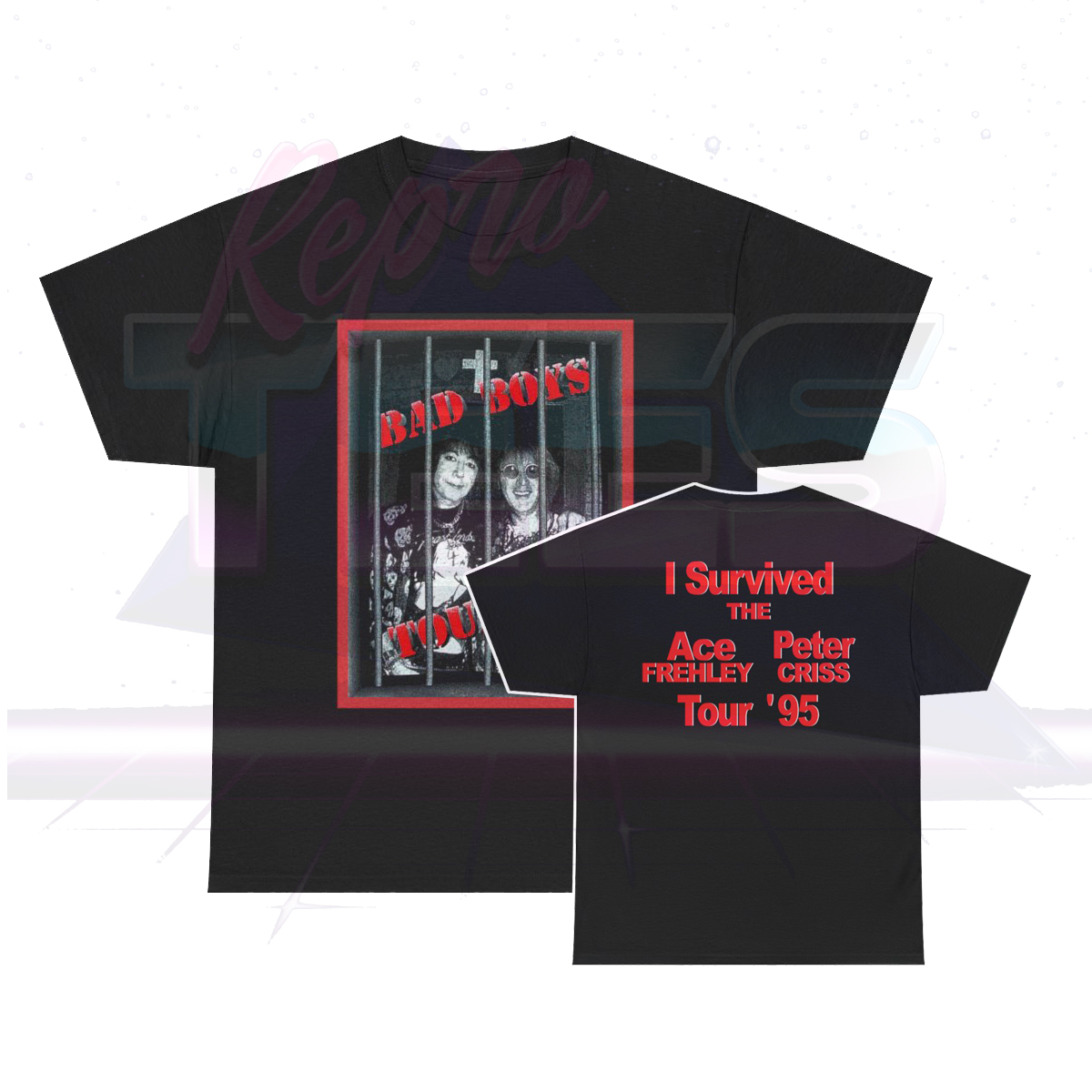 Ace Frehley & Peter Criss Behind Bars 1995 Bad BoysTour Shirt