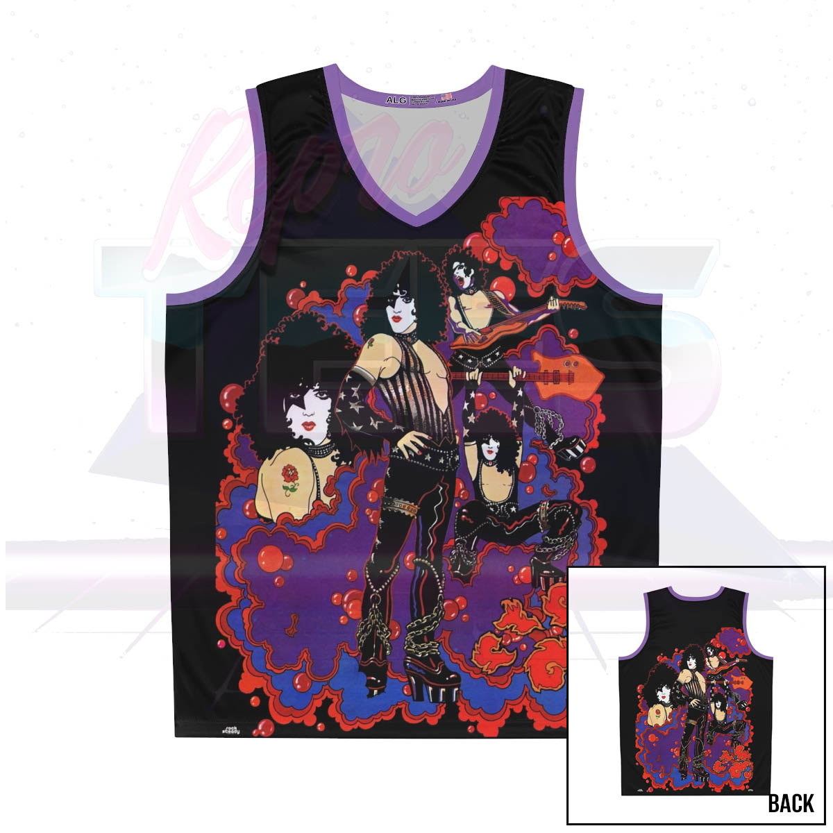 KISS Paul Stanley Solo Album Poster Inspired All Over Print Basketball Jersey