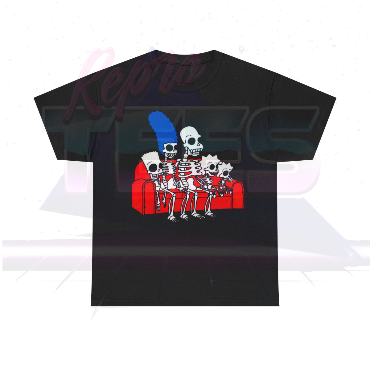 The Simpsons Skeletons On Couch Shirt