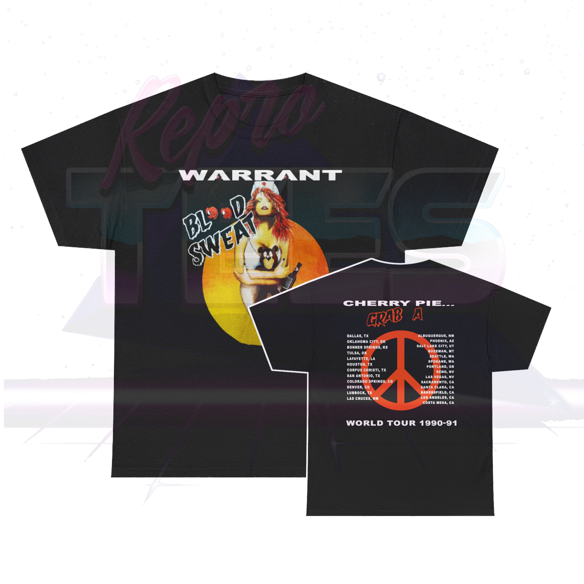 Warrant Sweat and Beers 1990 - 91 Tour Shirt