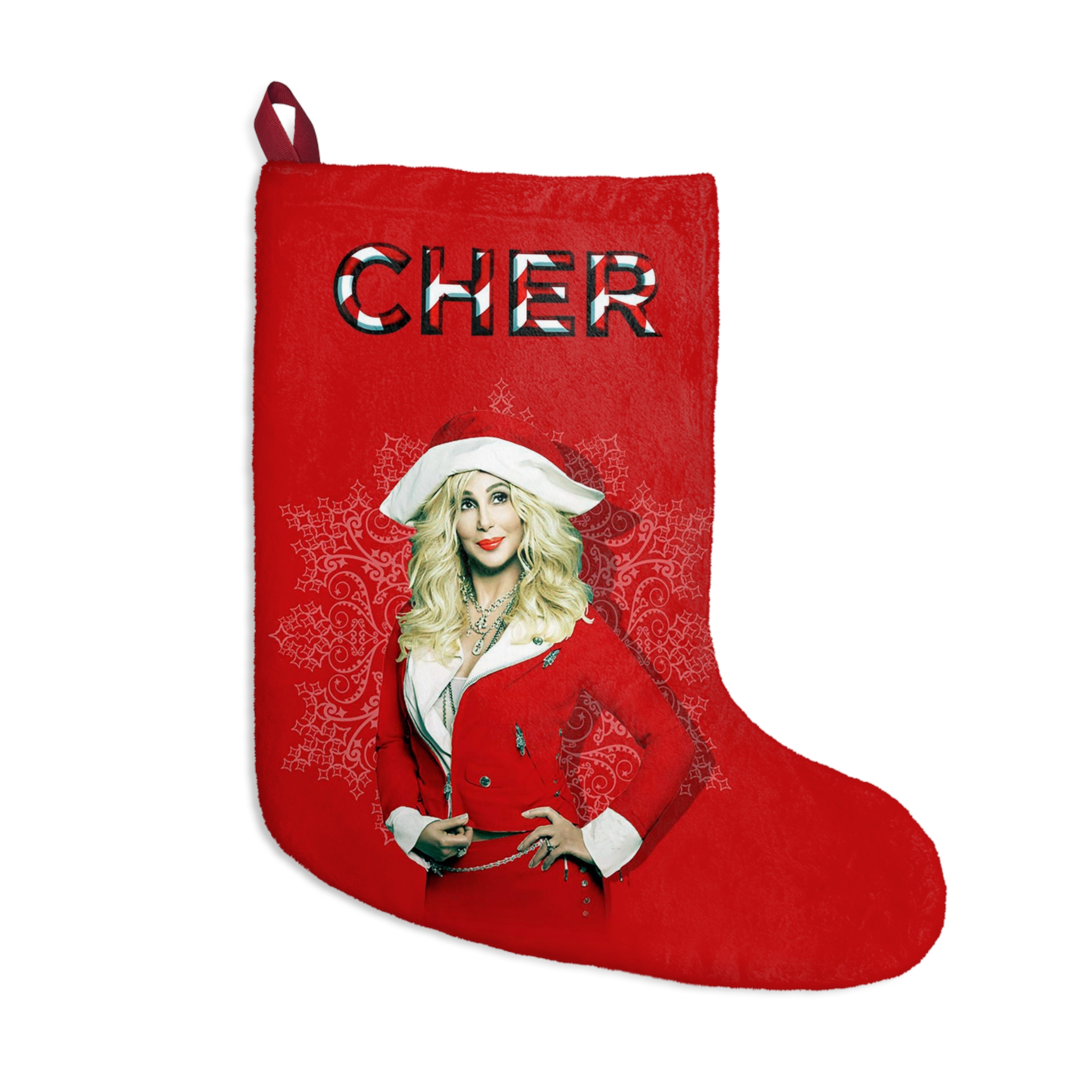 Cher Santa Outfit Christmas Stocking