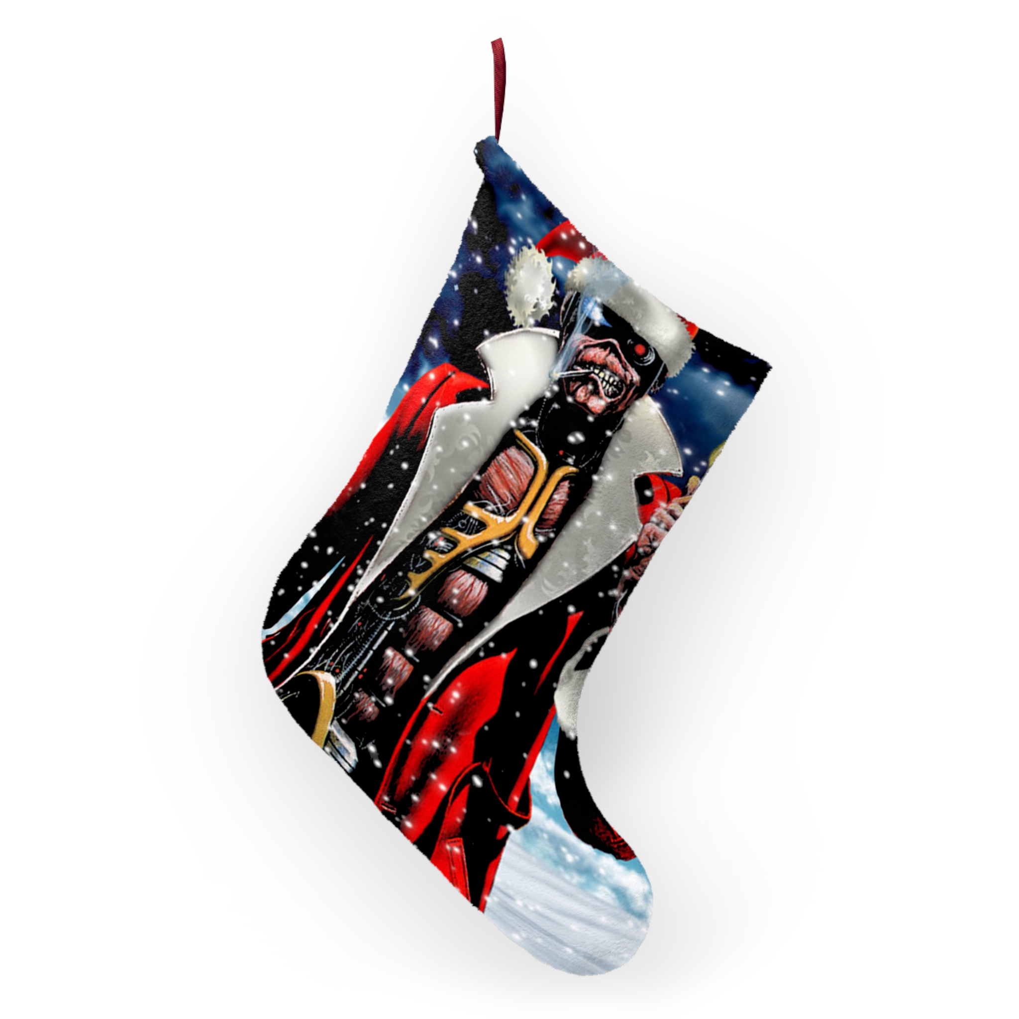 Iron Maiden Somewhere In Time Era Eddie The Head Dressed As Santa Christmas Stocking - Image 4