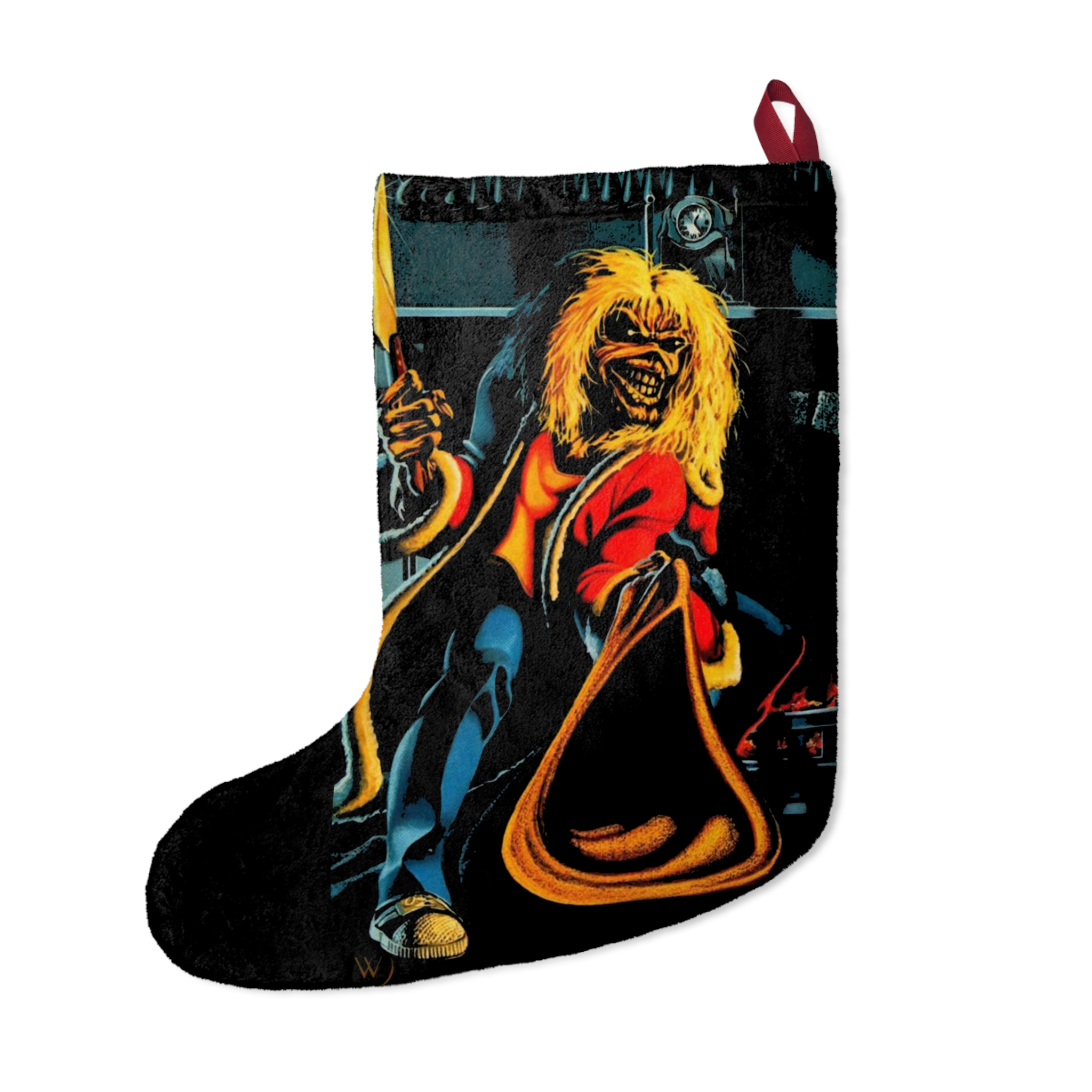 Iron Maiden Eddie The Head Coming Out Of The Chimney Christmas Stocking - Image 2