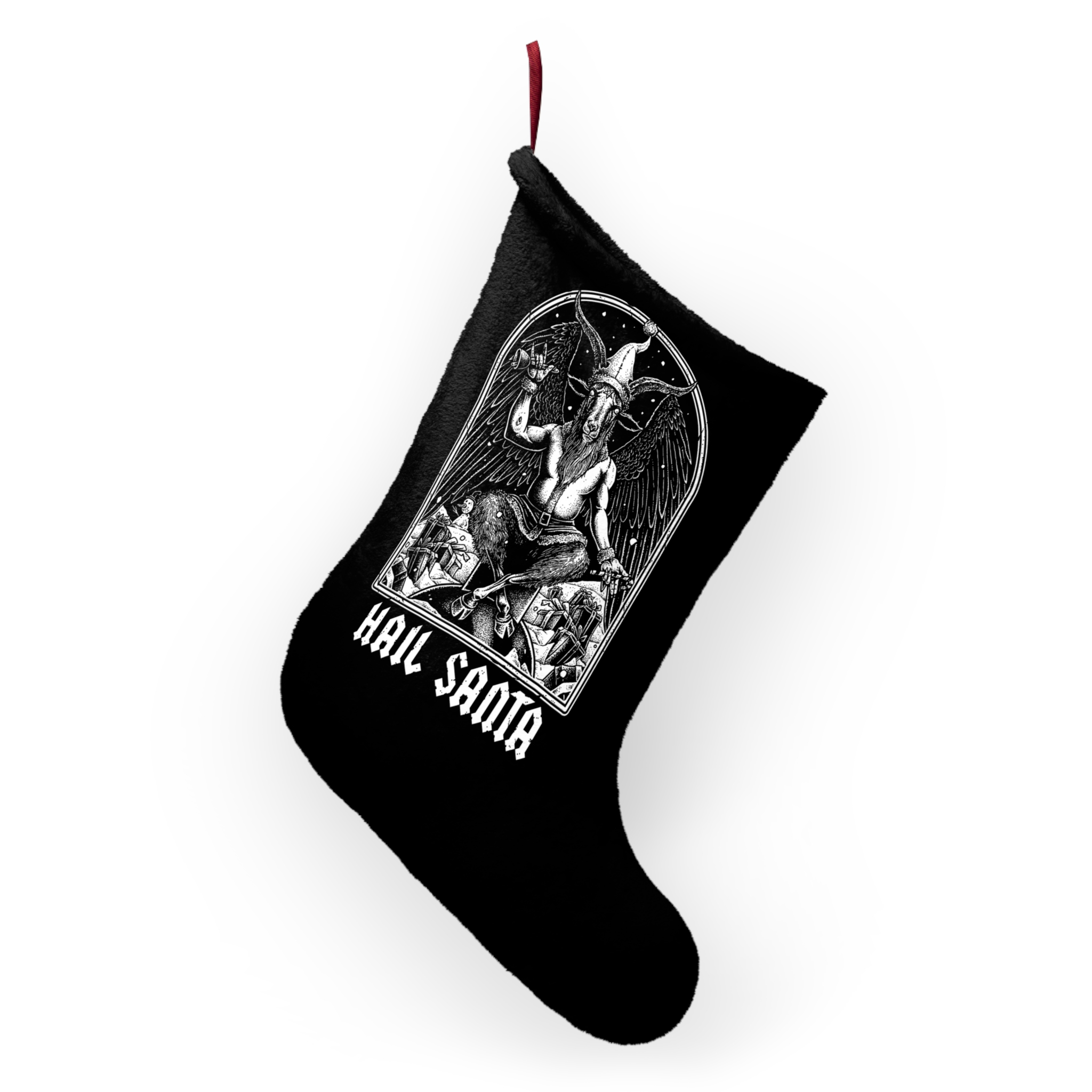 Hail Santa – Baphomet Christmas Stocking - Image 4