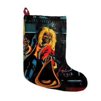 Iron Maiden Eddie The Head Coming Out Of The Chimney Christmas Stocking