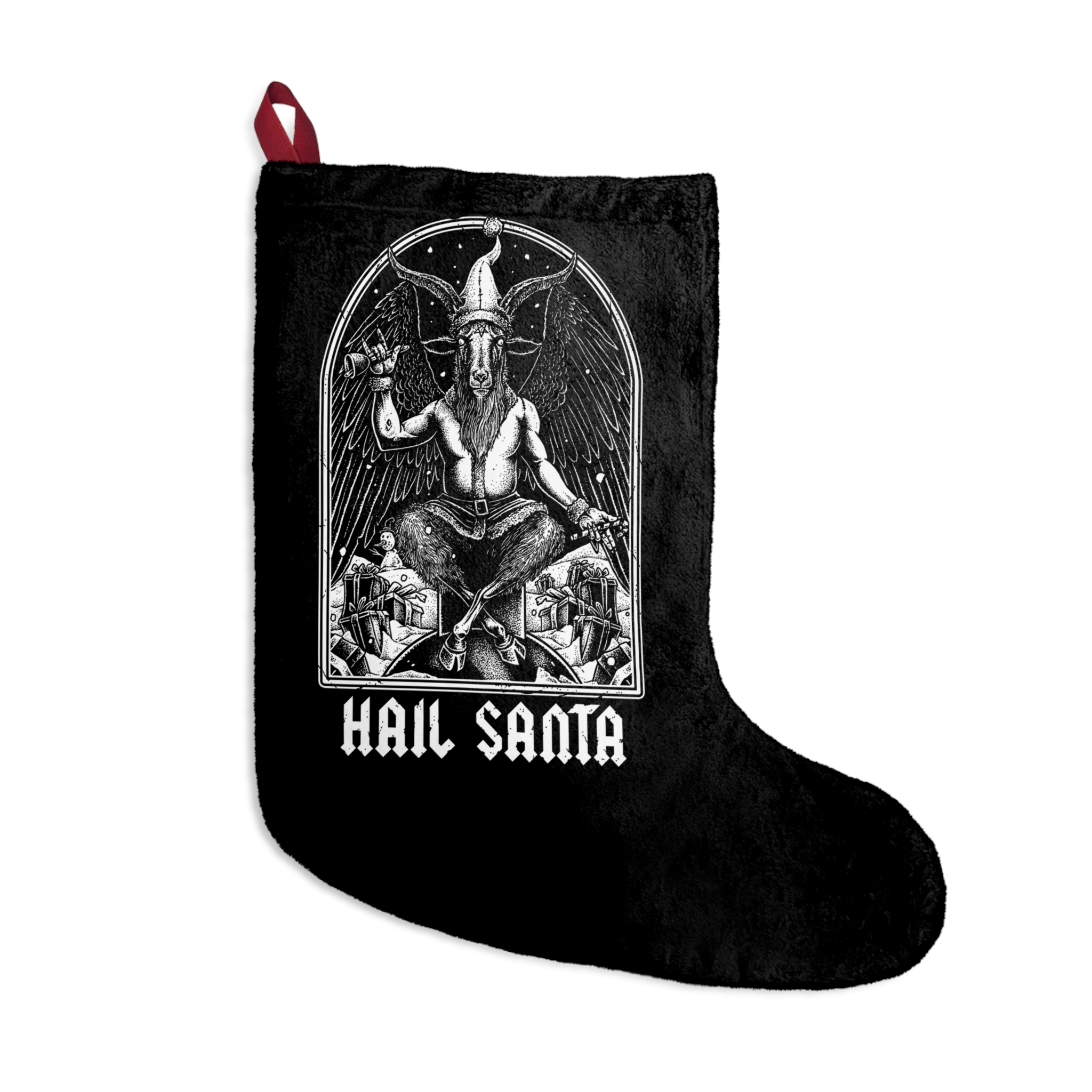 Hail Santa – Baphomet Christmas Stocking