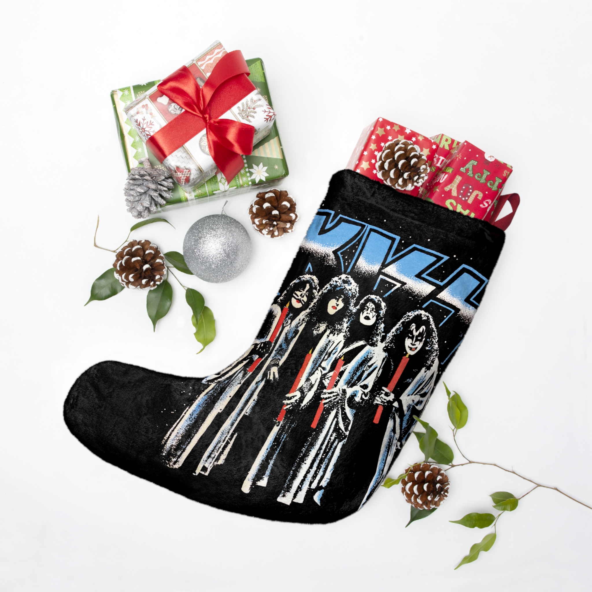 KISS KISSmas In Robes and Candles Christmas Stocking - Image 3