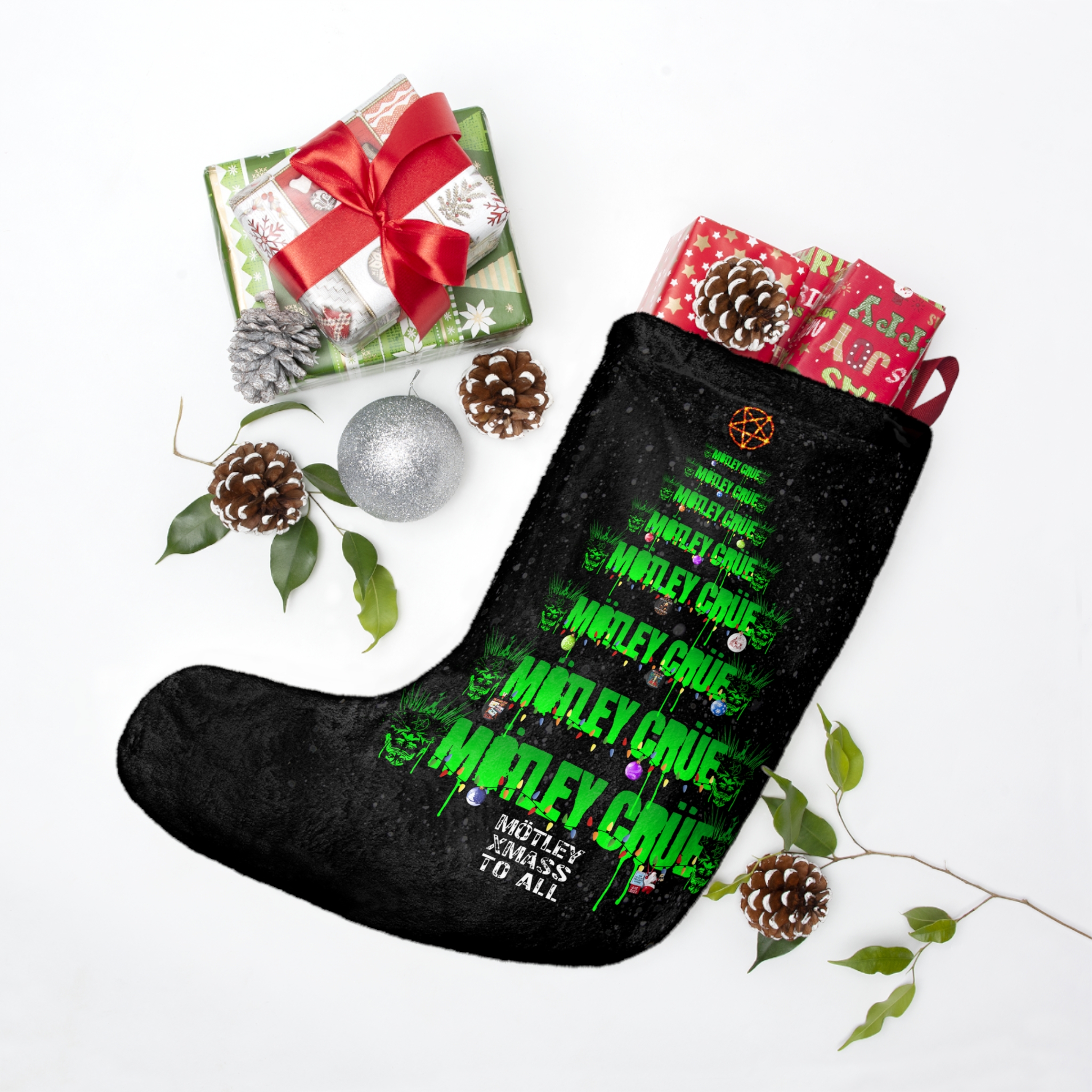 Motley Crue 2022 Logo Christmas Tree Stocking - Image 3