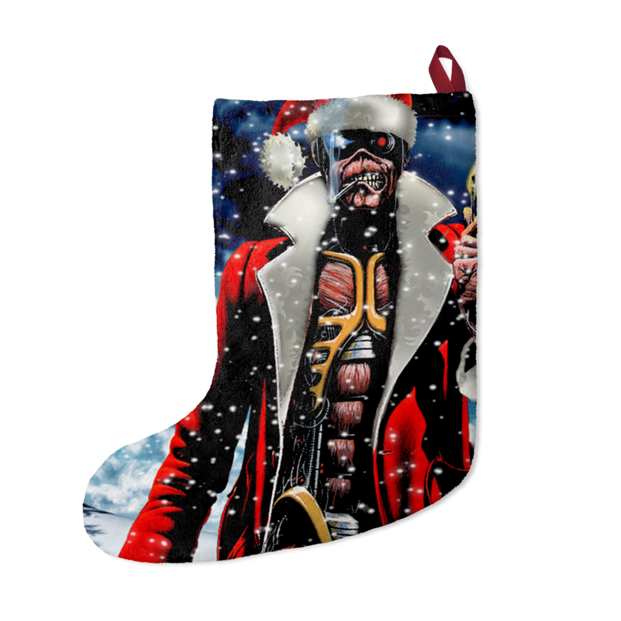 Iron Maiden Somewhere In Time Era Eddie The Head Dressed As Santa Christmas Stocking - Image 2