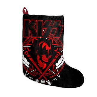 KISS Gene Simmons Skull With Axe Bass Art Christmas Stocking