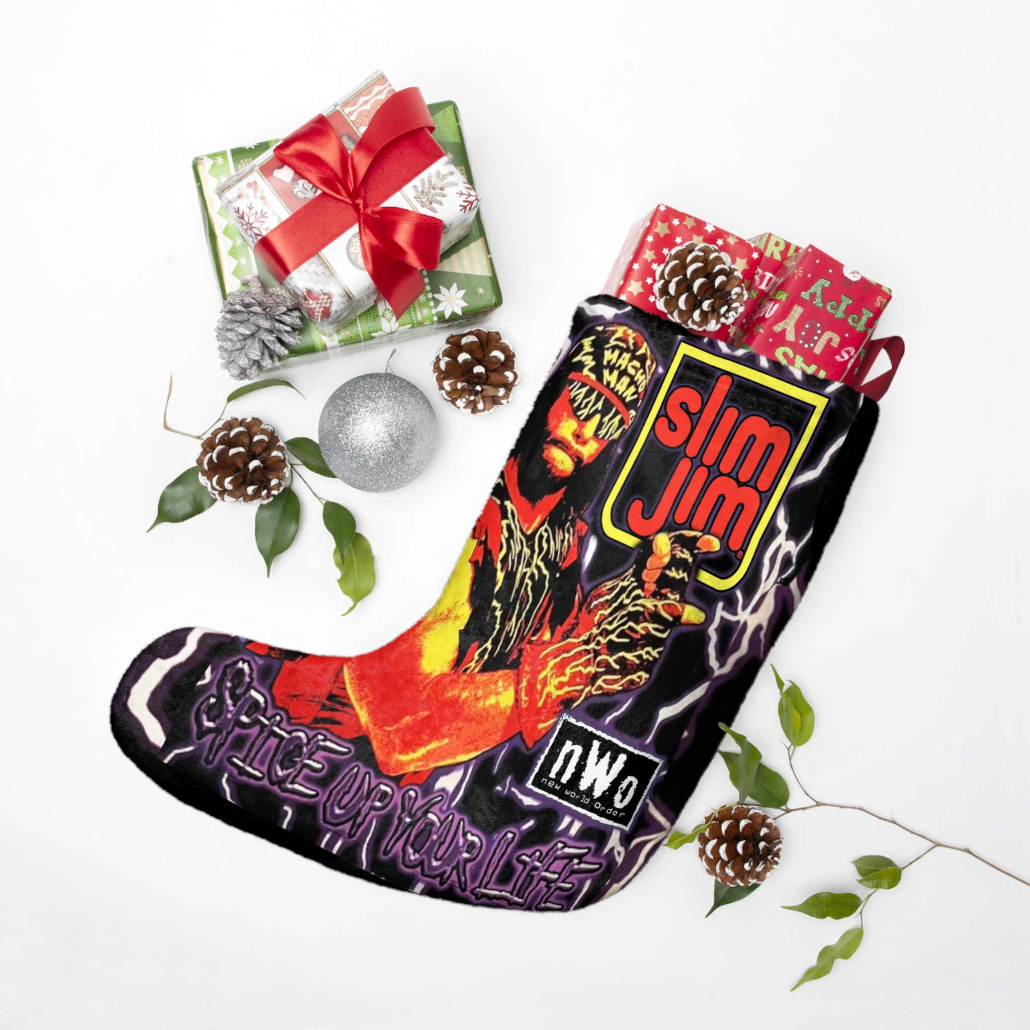 Macho Man Randy Savage Slim Jim Christmas Stocking - Image 3