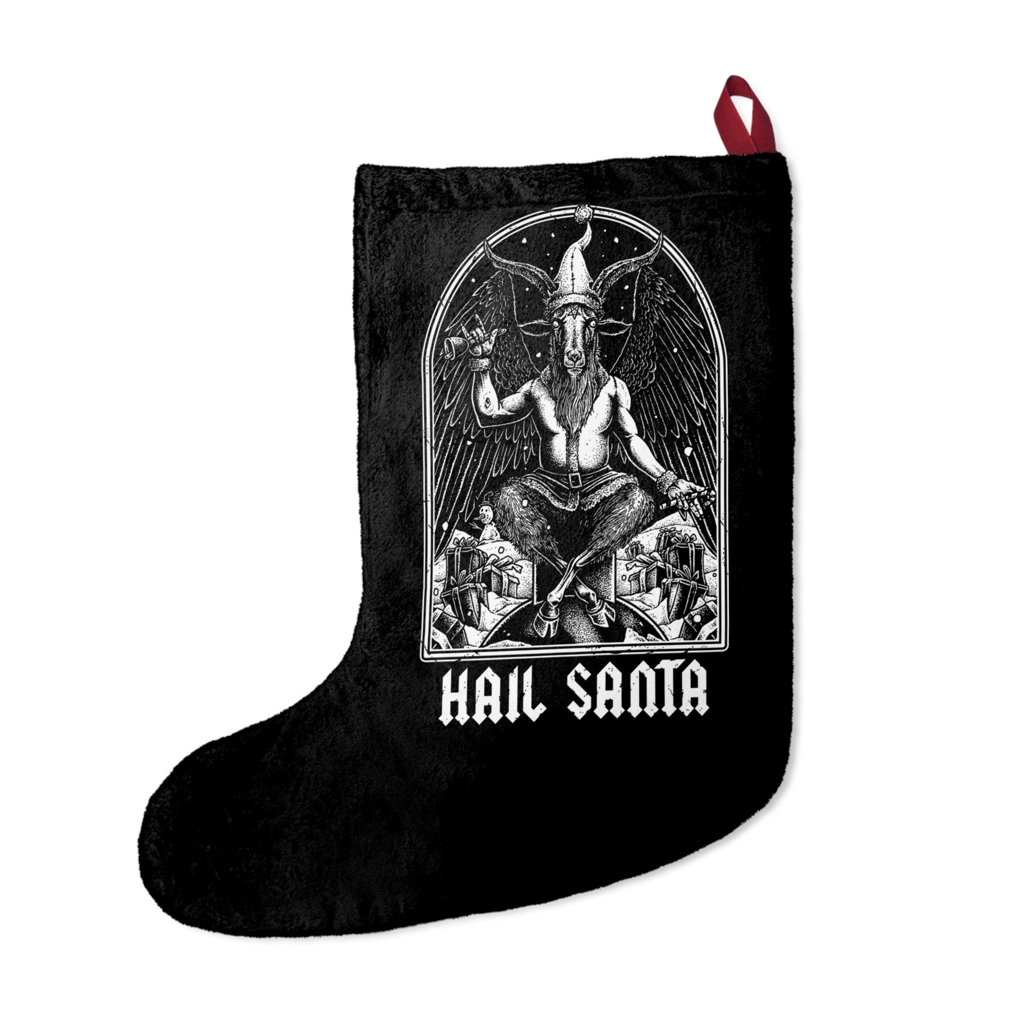 Hail Santa – Baphomet Christmas Stocking - Image 2