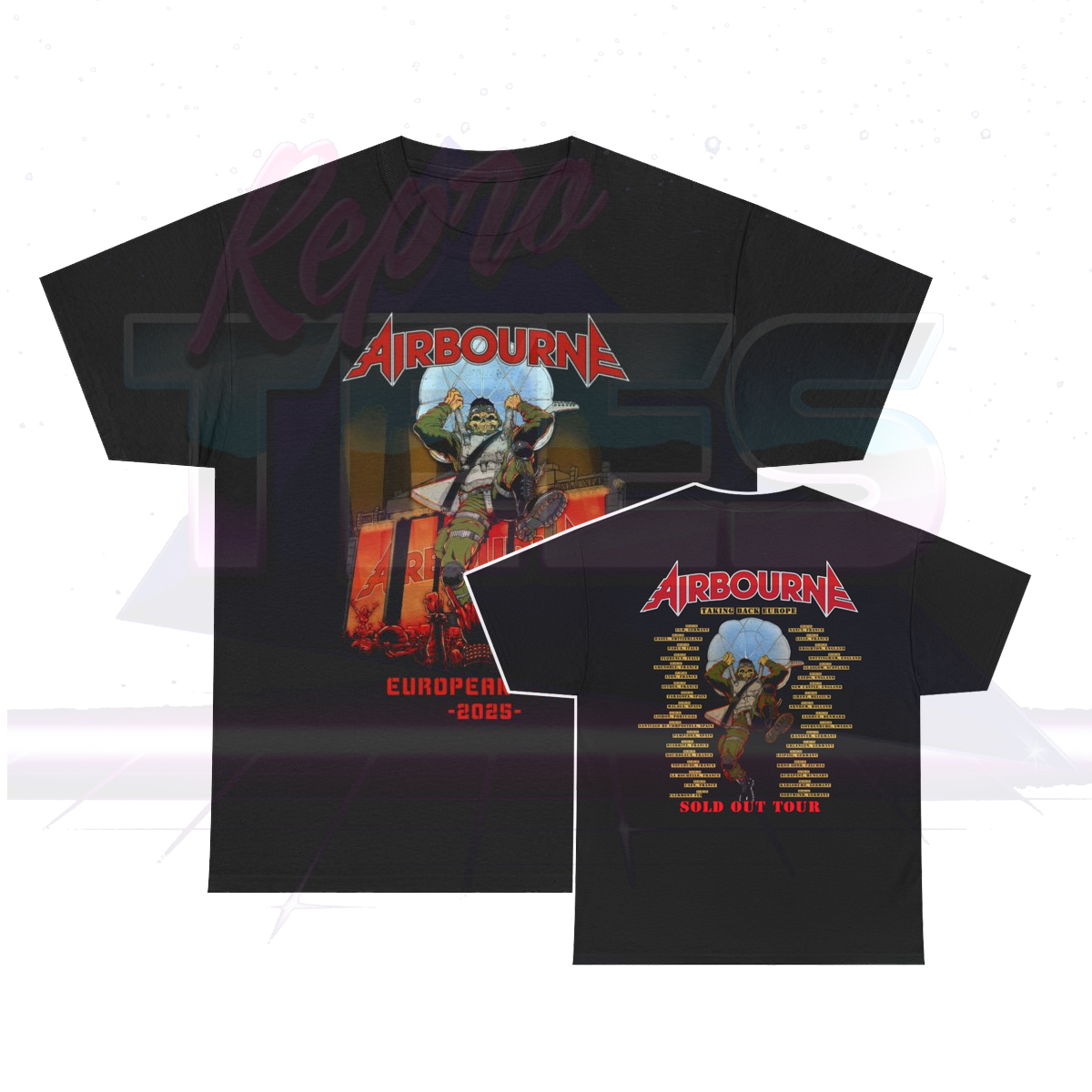 Airbourne Taking Back Europe 2025 Tour Shirt