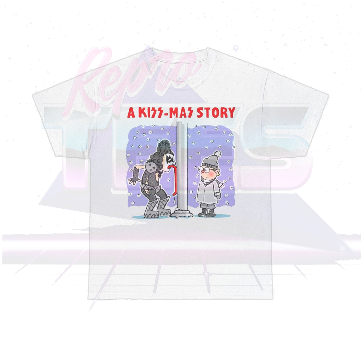 KISS A Christmas Story Cartoon Parody Shirt