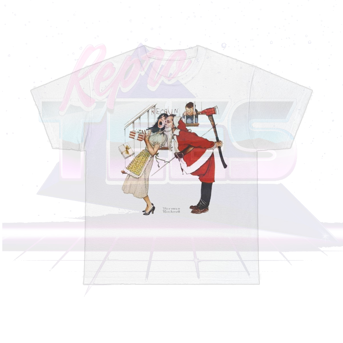 The Shining Norman Rockwell Christmas Parody Shirt