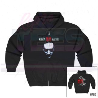Marilyn Manson Rabble Rabble Bitch Bitch This Is The New Shit Zip Up Hoodie
