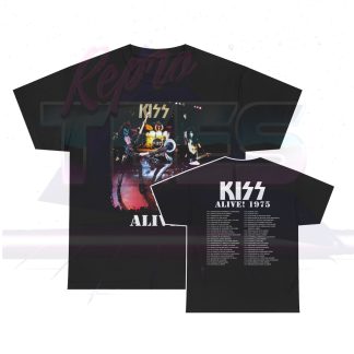 KISS 1975 Custom Alive Tour Dates Shirt