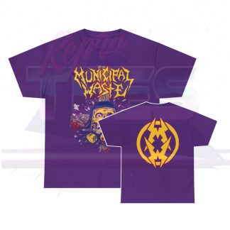 Municipal Waste Yellow Skull Gas Mask Shirt