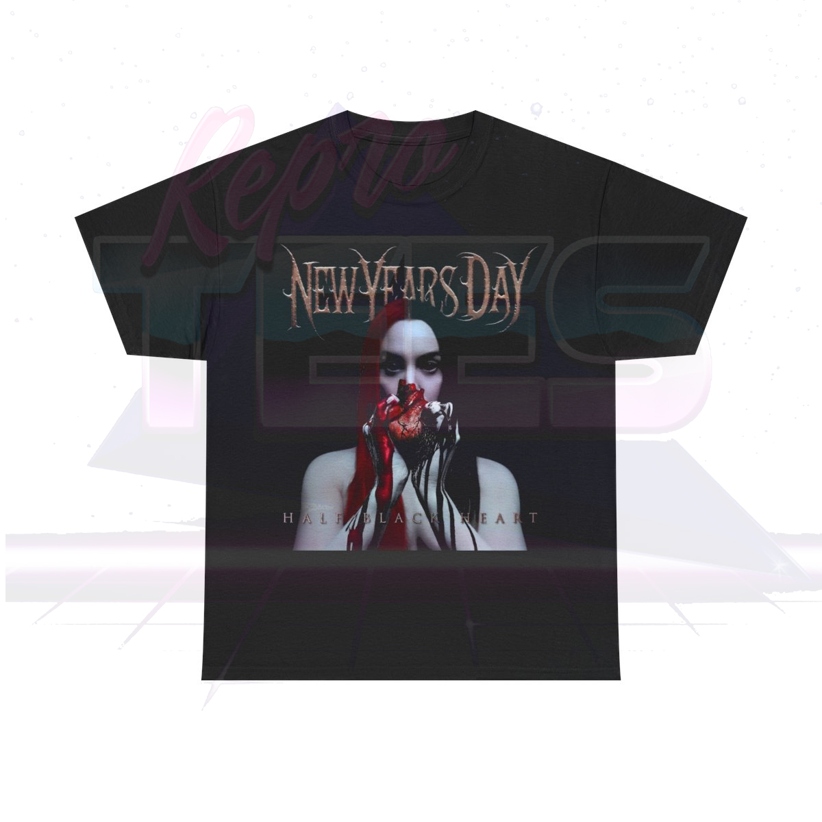 New Years Day Half Black Heart Shirt