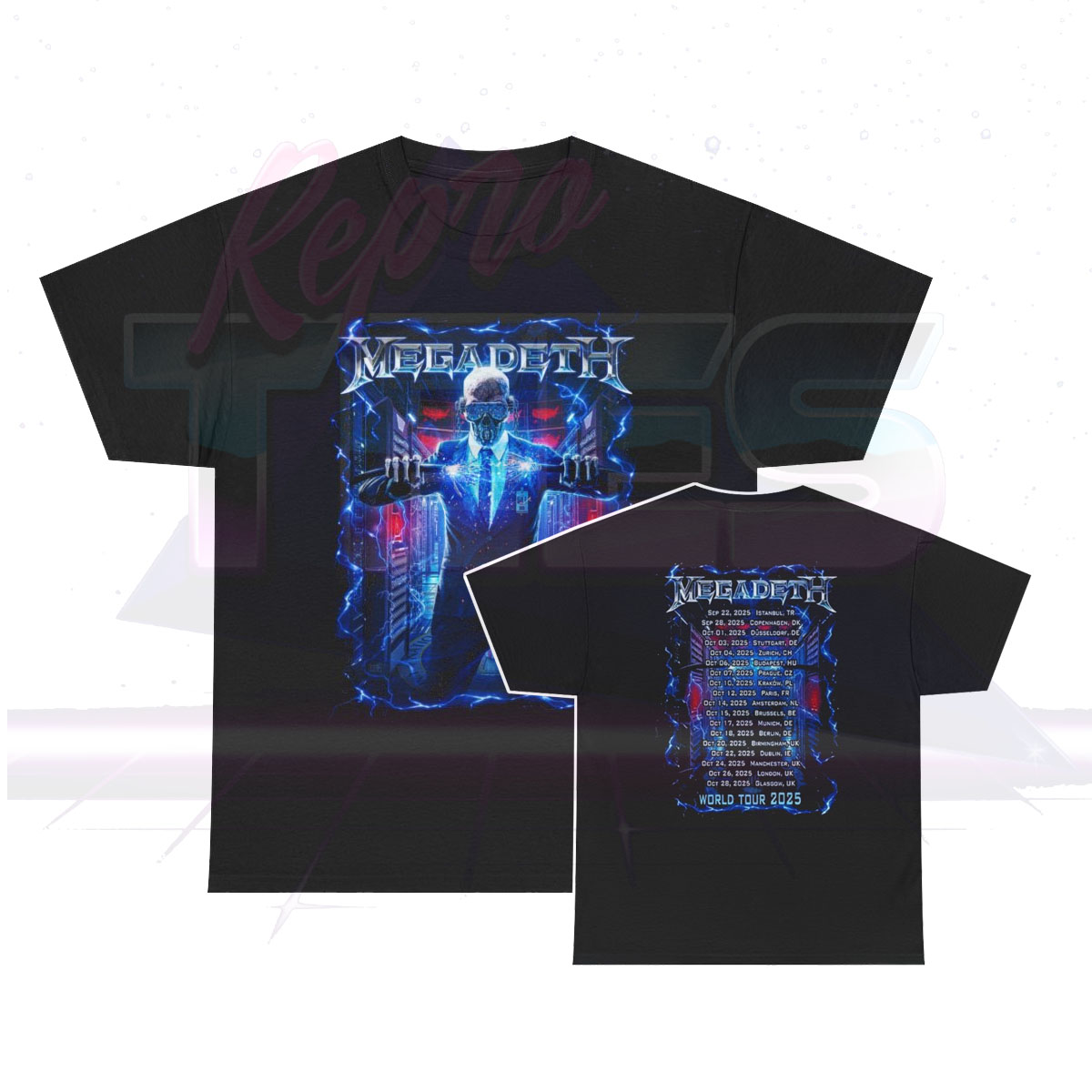 Megadeth 2025 Electric Vic Rattlehead World Tour Shirt