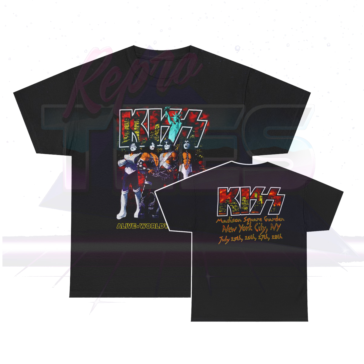 KISS 1996 - 97 Madison Square Garden NYC July 25 - 28 Event Shirt