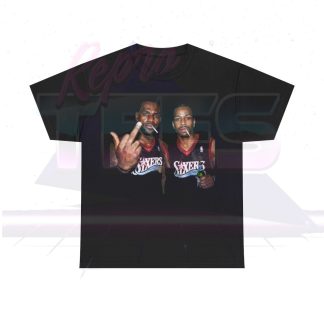 Labron James Allan Iverson 76ers Middle Finger Shirt